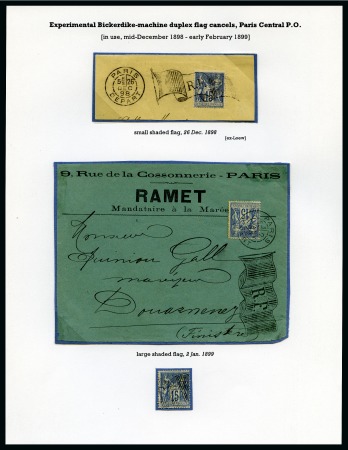 Stamp of France » Type Sage 1898-1899, Page d'exposition présentant 3 exemplaires