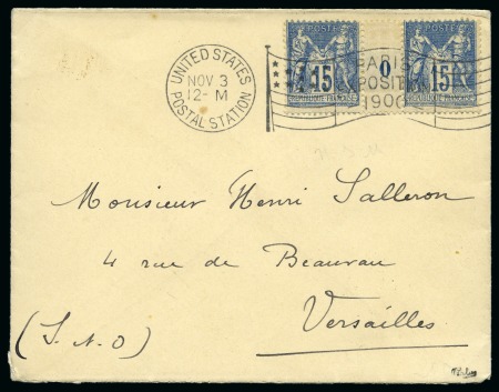 Stamp of France » Type Sage 1900, Page d'exposition avec 3 lettres Type Sage 15c