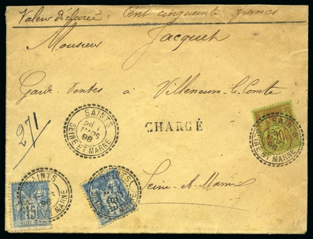 Stamp of France » Type Sage 1892-1901, Ensemble de 2 pages d'exposition avec 5