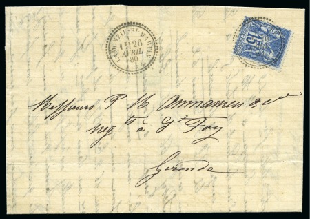 Stamp of France » Type Sage 1878-1899, Ensemble de 4 pages d'exposition avec 9