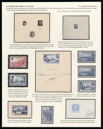 Stamp of Colonies françaises » Sénégal 1941, Page d'exposition avec une étude bien menée