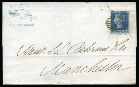 1854 2d Blue Pl. 4 RA Small Crown Perf 16