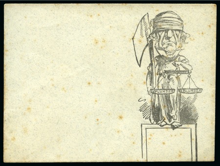1880 Gladstone "Above The Law" Illustrated Caricature envelope