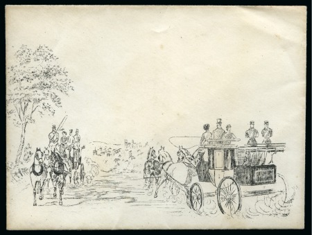 1880 Printed "Passing Carriages" Illustrated envelope