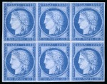 Stamp of Greece » Large Hermes Heads » 1861 Paris print 1858 FRENCH CERES ESSAY: Essay (00) in blue with control figures "10" at the back