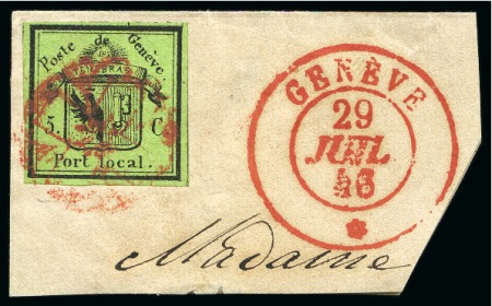 Stamp of Switzerland / Schweiz » Kantonalmarken » Genf halbe doppelgenf