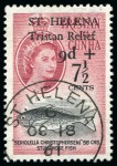 1961 Tristan Relief used set of four with St. Helena OC 18 61 cds