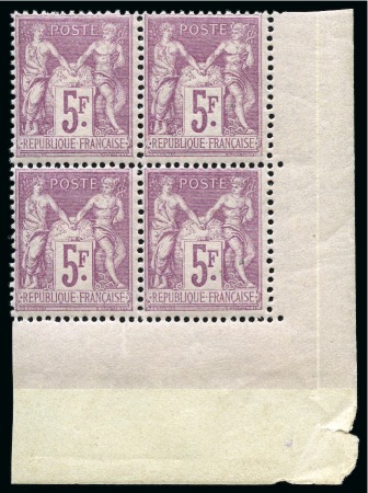 1877, Type Sage 5 francs lilas-rose sur lilas pâle