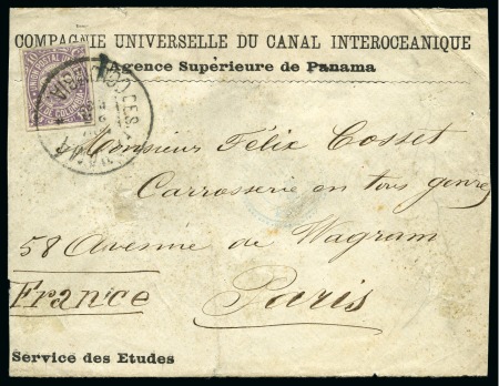 1882 (Nov 25). "COMPAGNIE UNIVERSELLE DU CANAL INTEROCEANIQUE/Agence