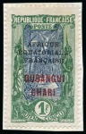 Stamp of Colonies françaises » Ubangi Shari Chad Lot de 4 essais différents de surcharge, tous signés