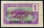 Stamp of Colonies françaises » Ubangi Shari Chad Lot de 4 essais différents de surcharge sur timbre