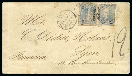 Mexico Maritime Mail balance collection. 1827-67, assembly of 26 covers written up on exhibition pages