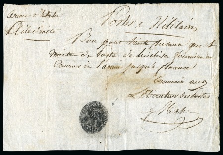 Stamp of France Brumaire an 9, Lettre de l'Armée d'Italie, Aile droite,
