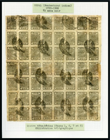 Stamp of Large Lots and Collections Nepal: 1886-1930 Attractive old-time estate lot neatly