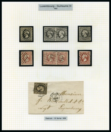 Stamp of Large Lots and Collections Luxembourg: 1852-64