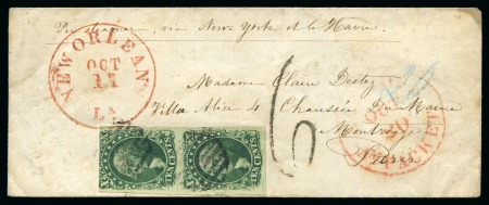 Stamp of Large Lots and Collections United States: 1851-1887 Accumulation of 24 covers