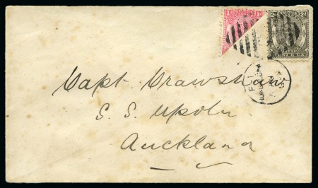 Stamp of Tonga 1893? (Aug) Envelope sent to the Captain of the S.S.