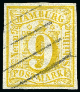Stamp of Large Lots and Collections German States: 1849-1865 Estate lot in one small carton