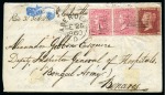 1809-92 Collection of postal history from Scotland with 70 covers/fronts with interest in destinations