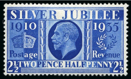 Stamp of Great Britain » King George V » 1924-36 Issues 1935 Silver Jubilee 2 1/2d PRUSSIAN BLUE, mint hr