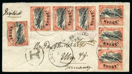 Stamp of Labuan 1898 Registered cover to Germany, neatly franked by