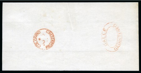 Stamp of Large Lots and Collections Ceylon: 1880s-1900s, Collection of postal stationery, with registered incl. proof impression of the Colombo registered cds and Galle registered oval