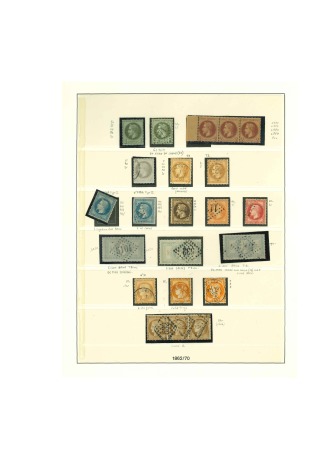 1862-1870, Empire Lauré et Type Siège : Ensemble de timbres