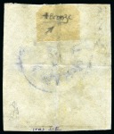 1876 4kr. yellow on wove paper, setting VII showing