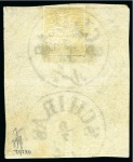 1876 4kr. yellow on wove paper, setting II showing