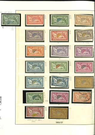 1900-1931, Type Merson : Collection de timbres neufs