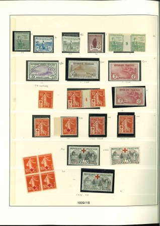 Stamp of France » Collections 1914-1924, Collection de timbres neufs avec la première