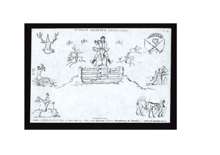 Stamp of Great Britain » 1840 Mulreadys & Caricatures 1890 FORES'S No 4 "HUNTING" envelope by Deraedemaeker 