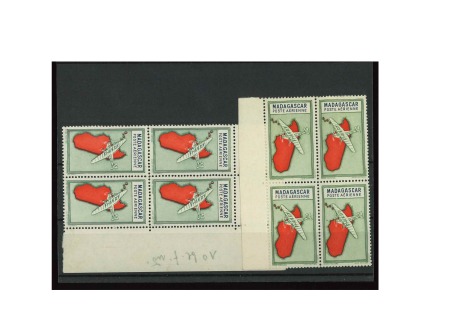 Stamp of Colonies françaises » Madagascar (Poste française) 1942, Blocs de 4 des PA 29 et 36