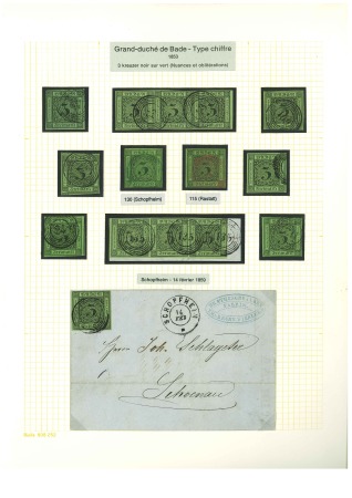 Stamp of Large Lots and Collections German States: 1853-1863 Attractive and valuable old-time