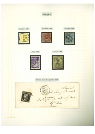 Stamp of Large Lots and Collections All World: 1850-1898 Attractive old-time estate lot