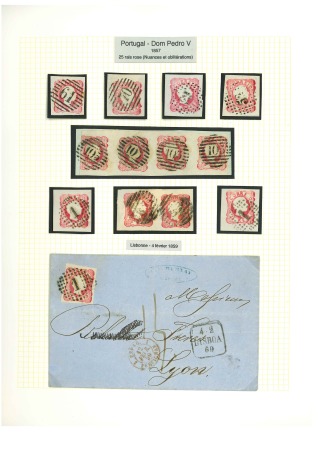 Stamp of Large Lots and Collections Portugal: 1857-67 assembly comprising 33 used stamps