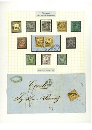 Stamp of Large Lots and Collections Italian States: 1850-63 assembly comprising