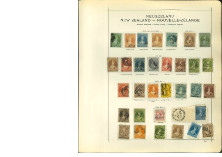 Stamp of Large Lots and Collections New Zealand: 1855-1937 Mainly used collection on eleven