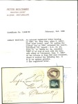 1855 (Jul 4) Envelope registered from Liverpool to Ormskirk, bearing and 1854 2d deep blue pl.4 and 1847-54 Embossed 6d