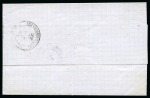 1865 (25.11) Stampless letter from Smirne to Alexandria with POSTE VICE-REALI EGIZIANE / SMIRNE cds