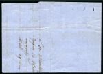 1871 (28.10) Folded cover from Smirne to Volo, franked 2nd Issue 1 piastre, tied V.R. POSTE EGIZIANE / SMIRNE cds