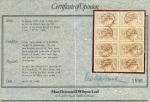 Stamp of Ireland » 1922 (Jul-Nov) Thom Overprints (T25-T41) 10s dull grey-blue, used, block of eight, each stamp showing clear "WEXFORD/22.NO.22" cds