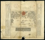 1840 (Nov 24) 1d Mulready wrapper, stereo A30, with Edinburgh Envelope Advertiser inside