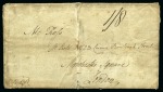 1797 (Jun 18) Cover from St. Vincent to England with average strike of the "ST. VINCENT" straightline handstamp