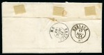 Stamp of Belgium » Belgique. 1863 Médaillons dentelés 12 1/2 : 13 1/2 10c Brun foncé, oblitération losange de points 134 de Fraiture sur petite enveloppe