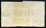40c Vermillon, deux exemplaires oblitérés par une belle frappe du cachet encadré de Bruxelles
