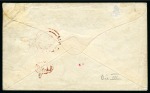 Stamp of India » 1854 Lithographs 1857 (Sep) Envelope to Madras, endorsed "Paid by Dawk" and franked by 1854-55 1a red, die III