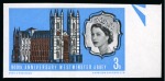 Stamp of Great Britain » Queen Elizabeth II 1966 900th Anniversary of Westminster Abbey 3d on phosphor paper mint nh imperforate imprimatur