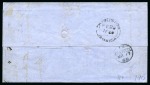 Stamp of Jamaica 1860 (Feb 25) Wrapper from Goshen to England franked by Great Britain 1856 6d lilac