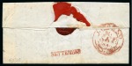 1843 (7.9) Folded entire from Alexandria to Monaco, postmarked ALEXANDRIE / ÉGYPTE / 7 SEPT. 1843